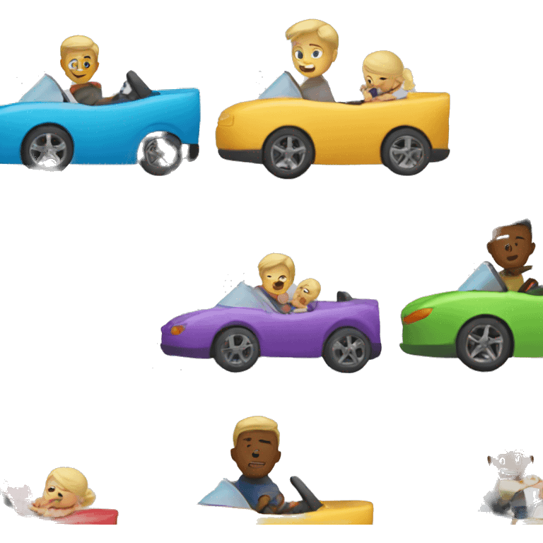 blonde dad plays cars with babyson emoji