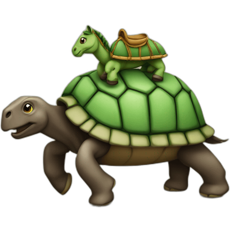 Cheval sur tortue  emoji