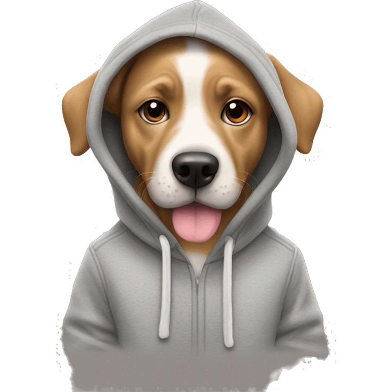 Dog ￼wearing a hoodie  emoji