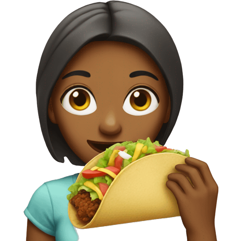 Girl eating taco  emoji