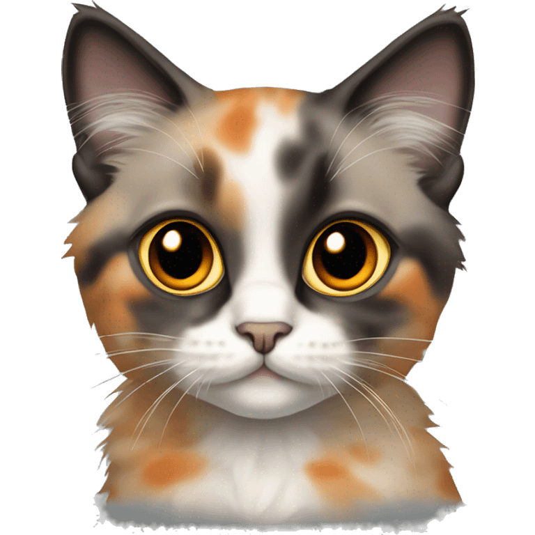 Ragdoll kitten tortie with orange black grey face and ears  emoji