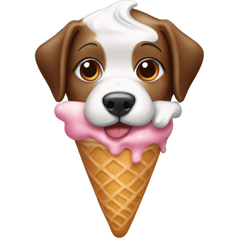 York dog with ice cream emoji