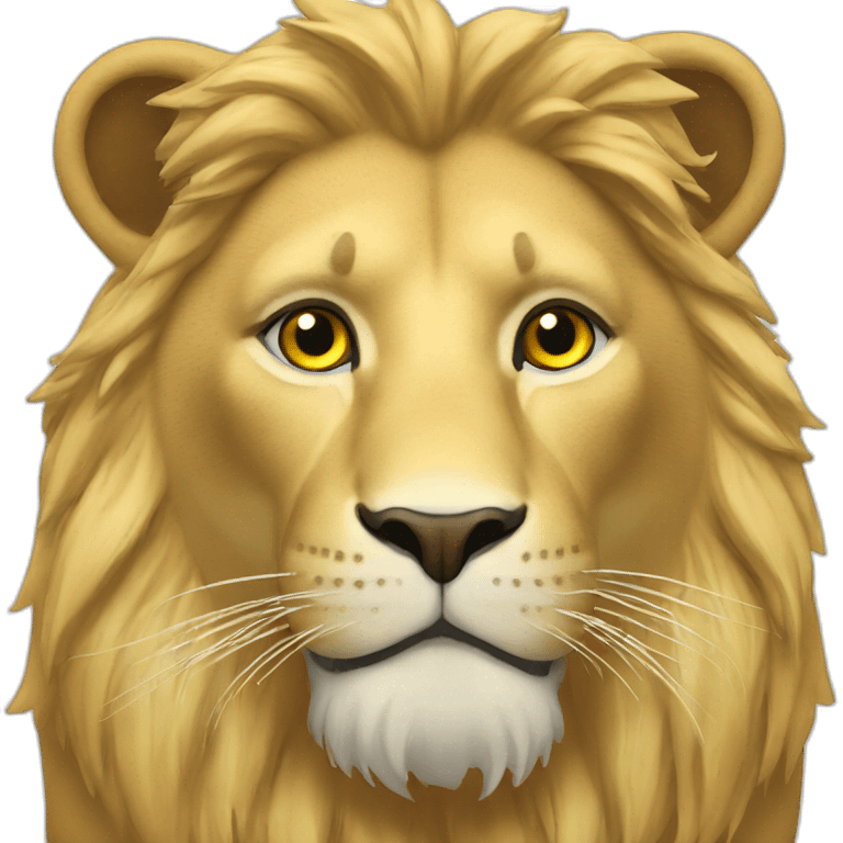 Chat sur lion emoji