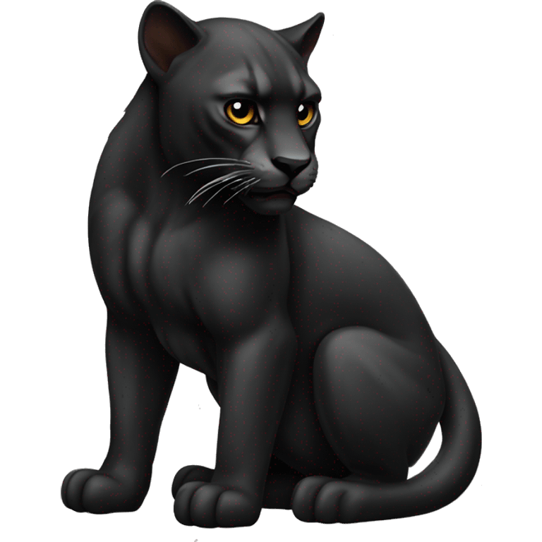 Animal pantera negra feroz cuerpo completo emoji