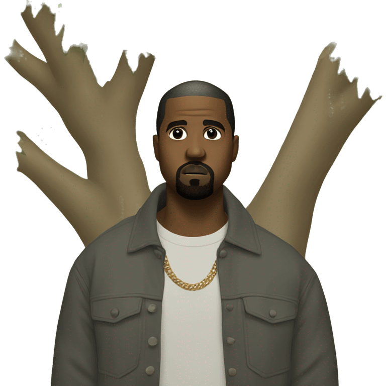 kanye west under a tree emoji