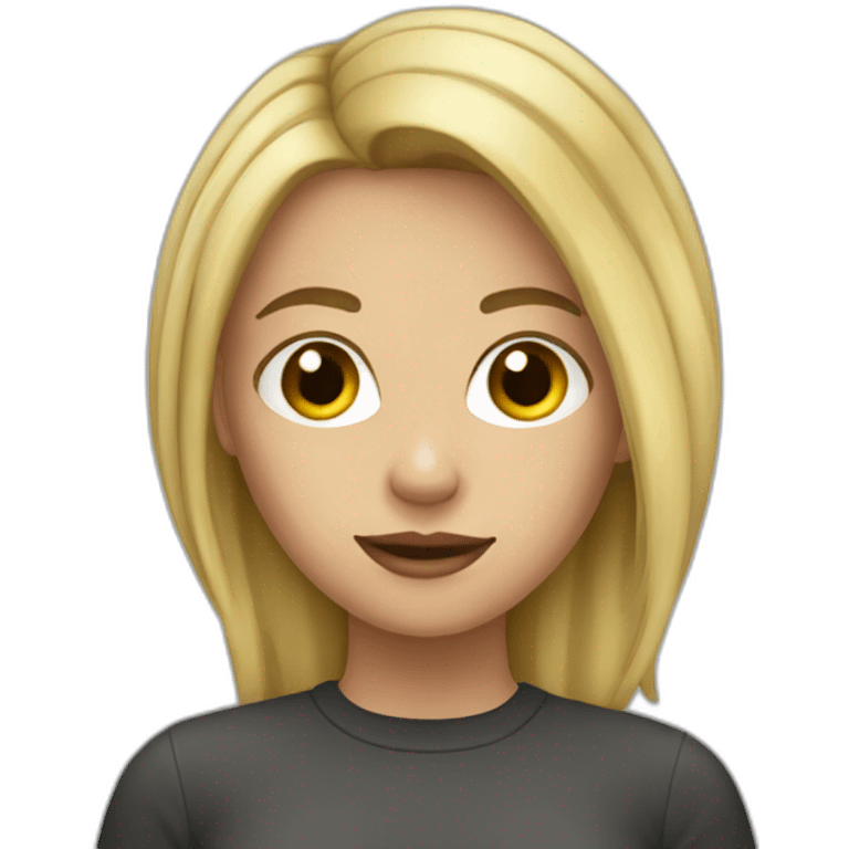 Dirty blonde girl emoji