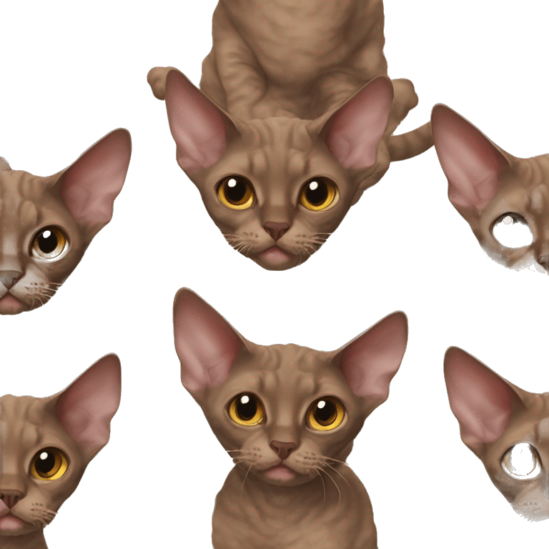 Koritsa is a playful and cuddly brown Devon rex emoji