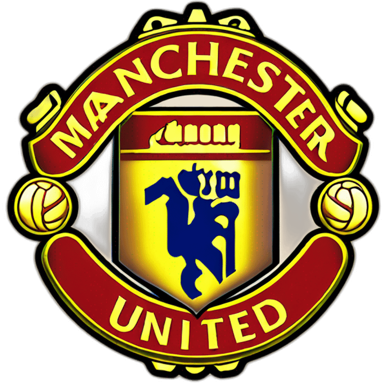 manchester united logo fusion with real madrid logo emoji