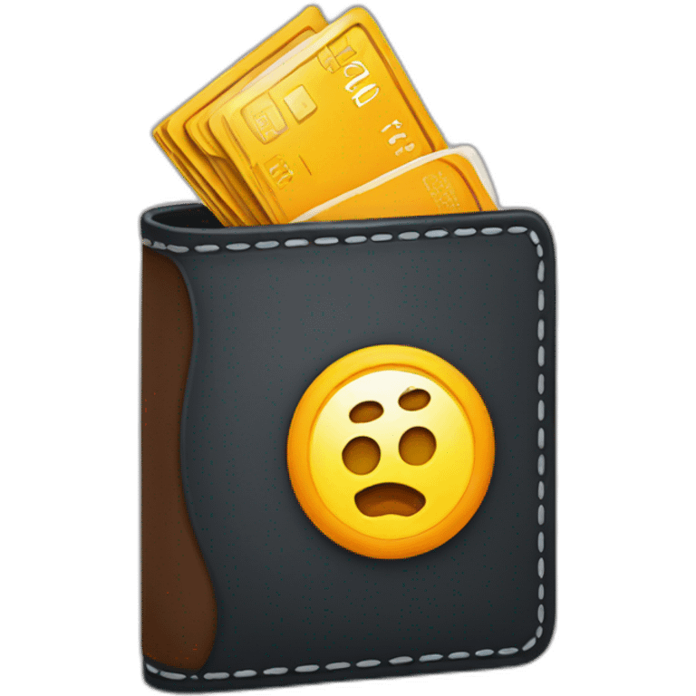 wallet with crypto emoji