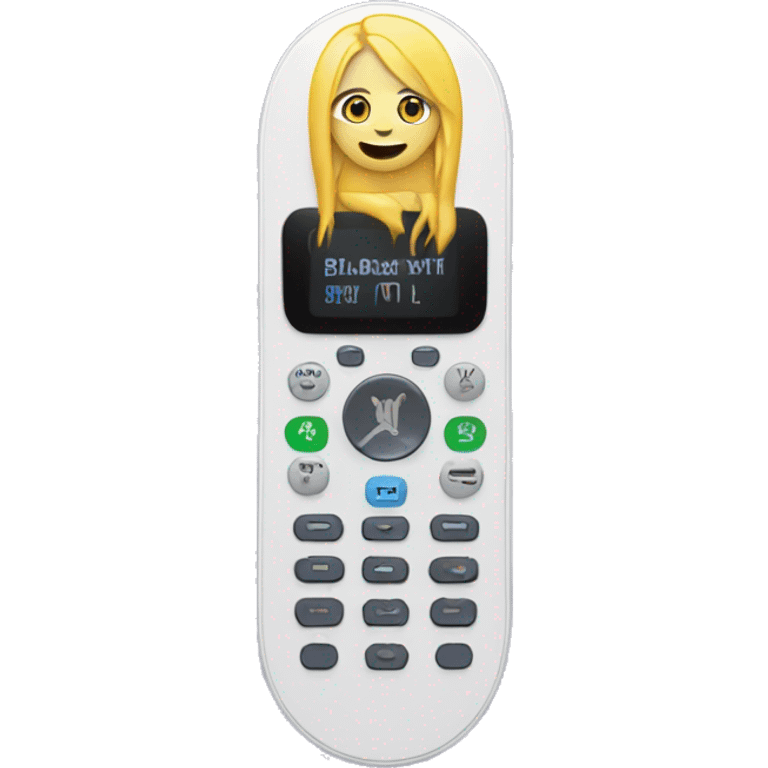 tv remote with billie eilish on the back emoji