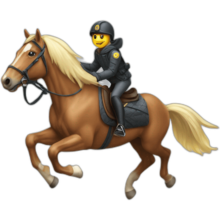 Horse flying laser emoji