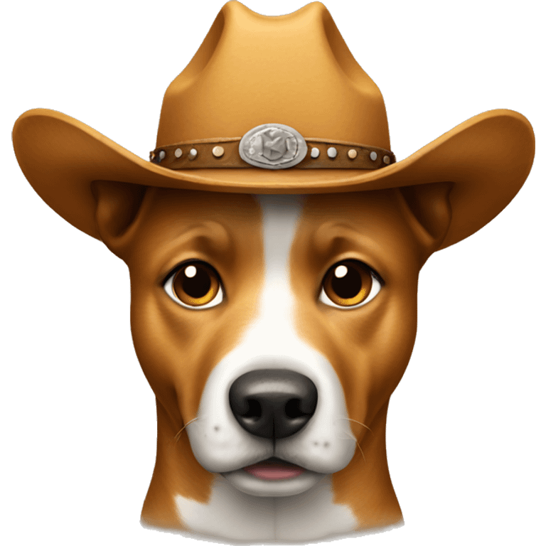 Dog with cowboy hat emoji