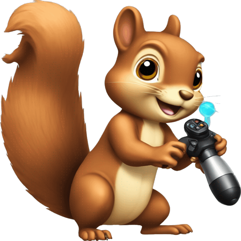 Squirrel with a joystick emoji