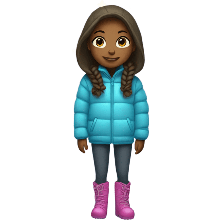 a girl wearing moon boots  emoji