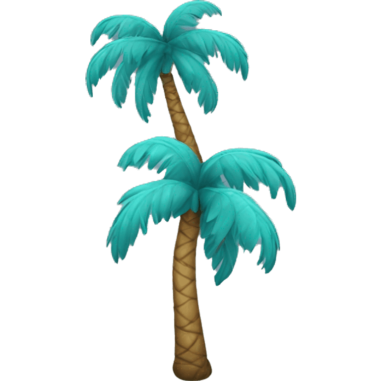 Teal palm tree emoji