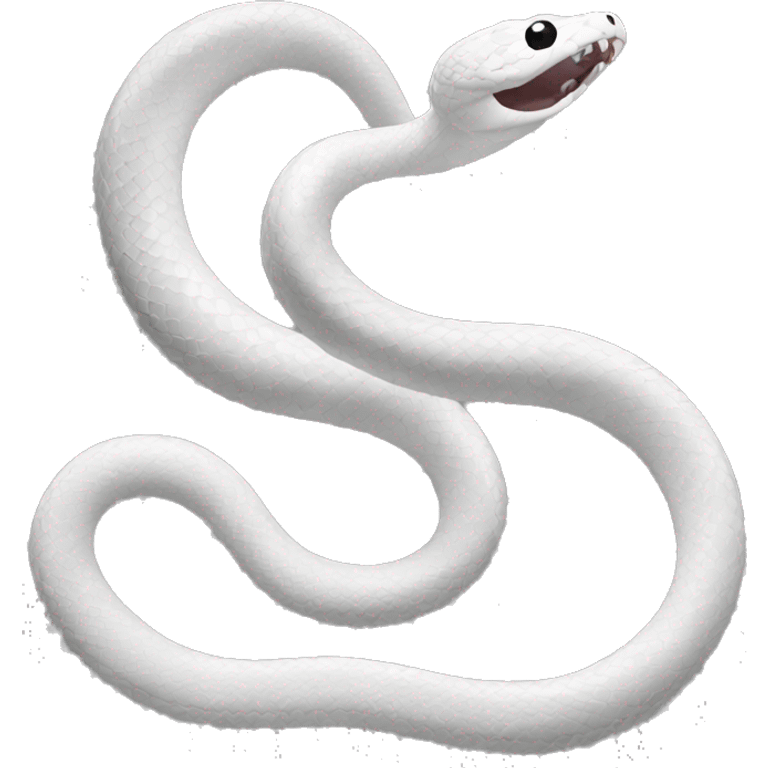 Snake white ai emoji