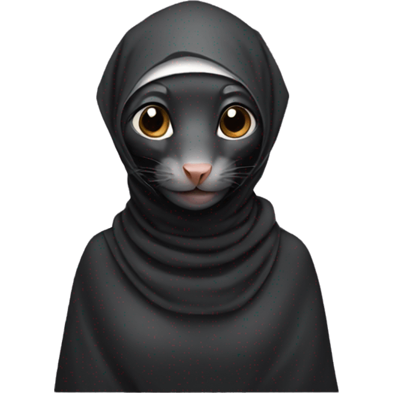 Black rat with hijab  emoji