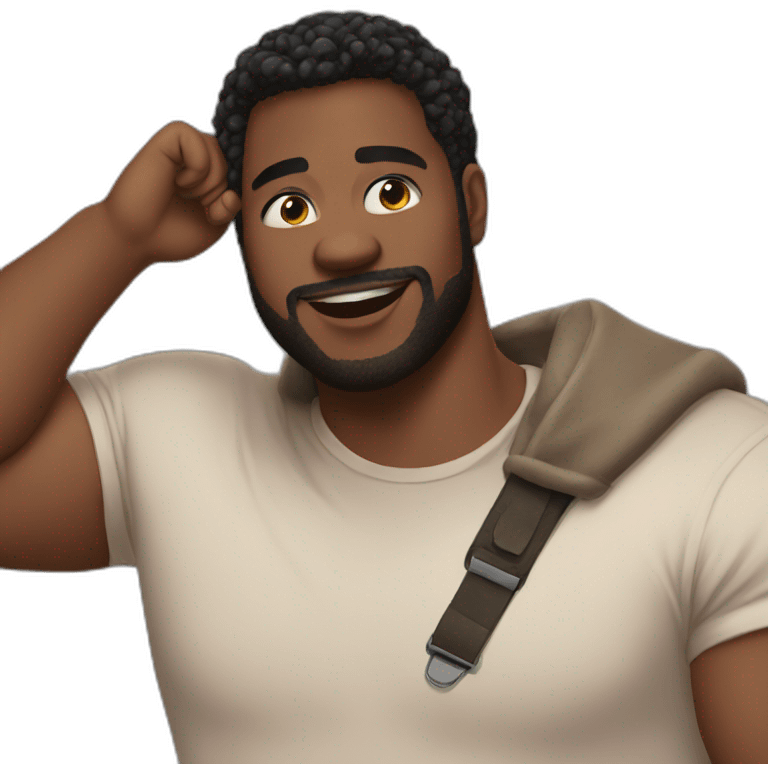 Thicc gay black man emoji