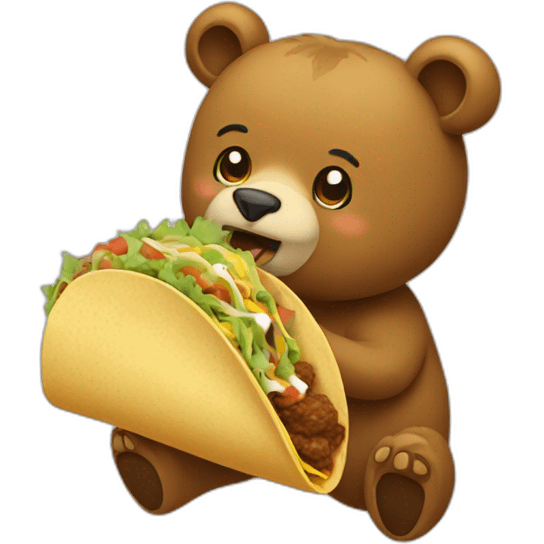 bear eating tacos emoji