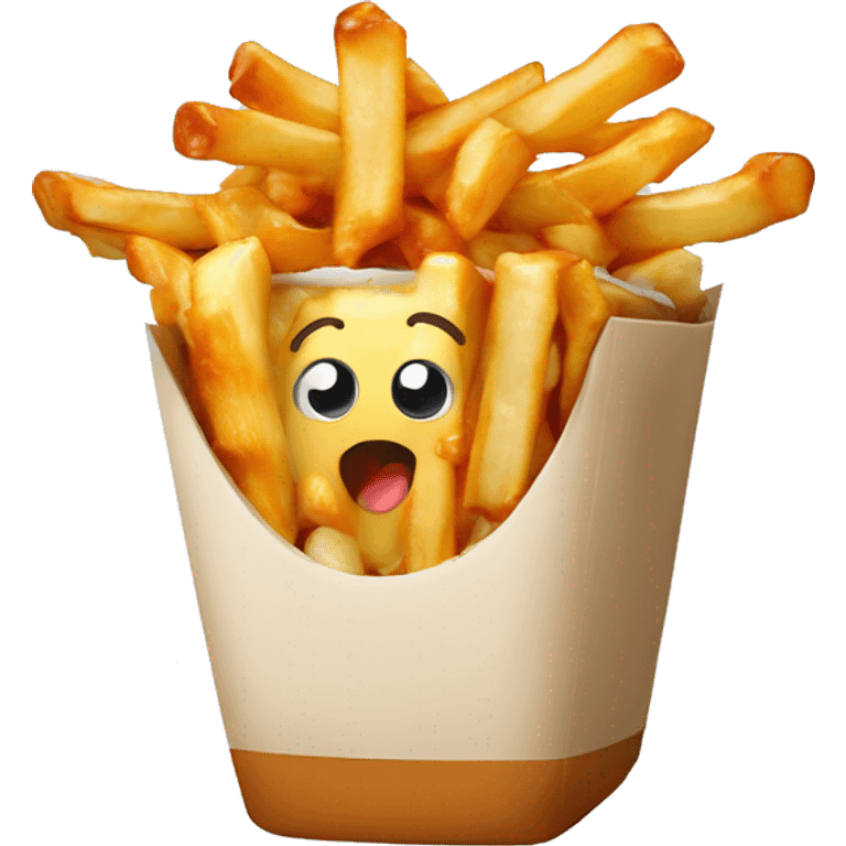 Poutine qui mange une poutine  emoji