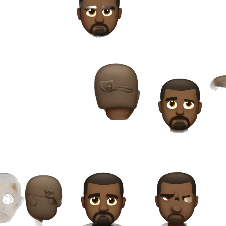 Kanye west frowning while thumb down  emoji