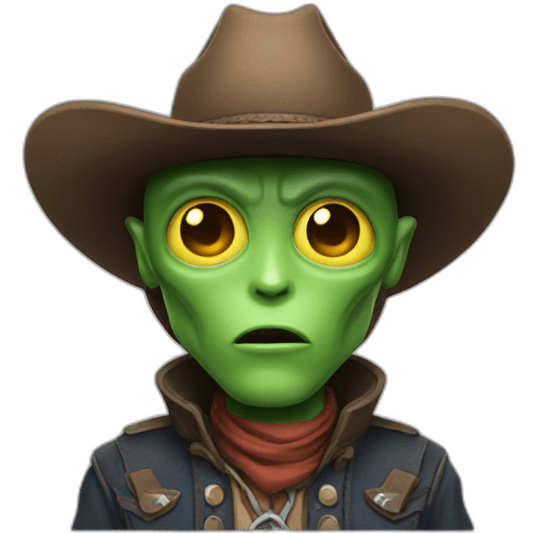 Cowboy alien emoji