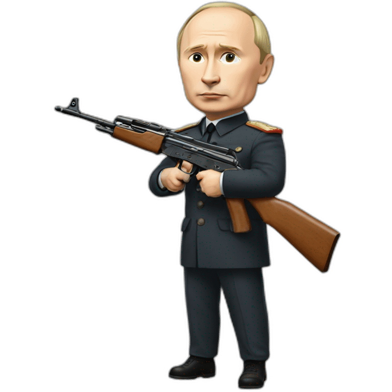 Vladimir Putin holding ak47 emoji