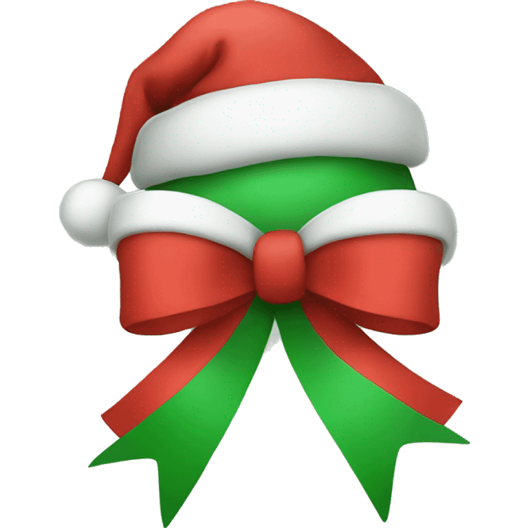 A bow in christmas colors emoji