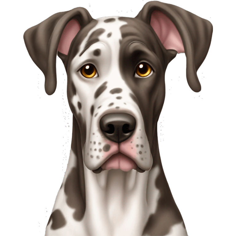 Great dane brown Merle emoji