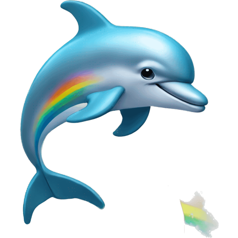 Dolphins and rainbows  emoji