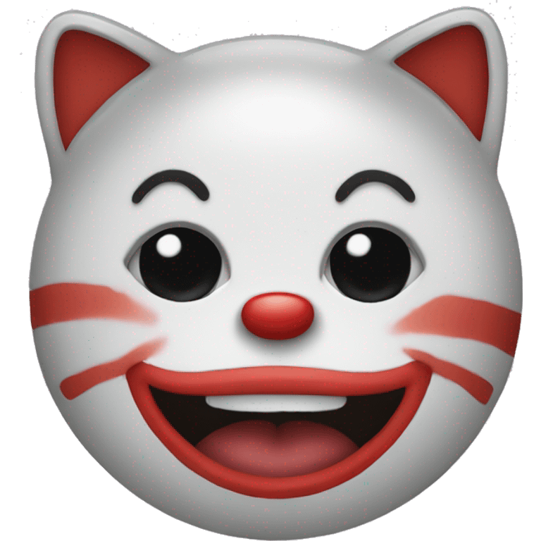 clown emoji with cat face emoji