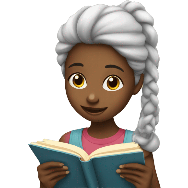 girl reading book  emoji