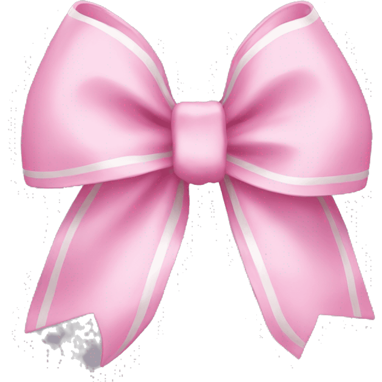 Pink and white bows emoji