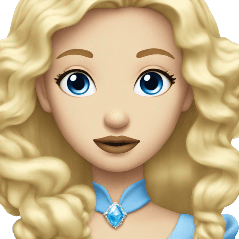 Blonde blue eyes princess big lips emoji