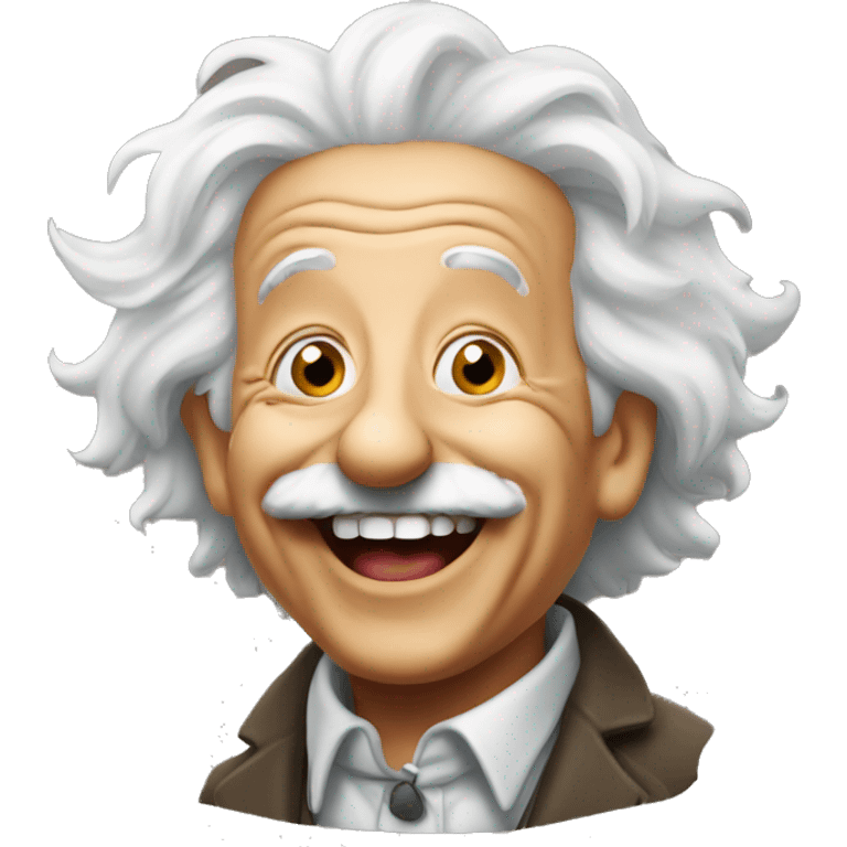 Einstein laughing emoji