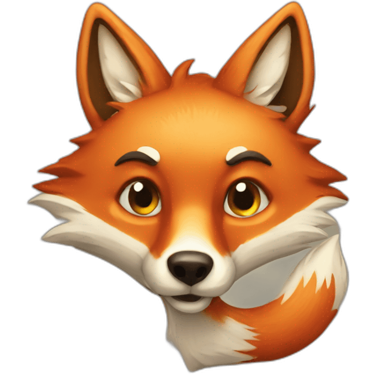 drunk fox emoji