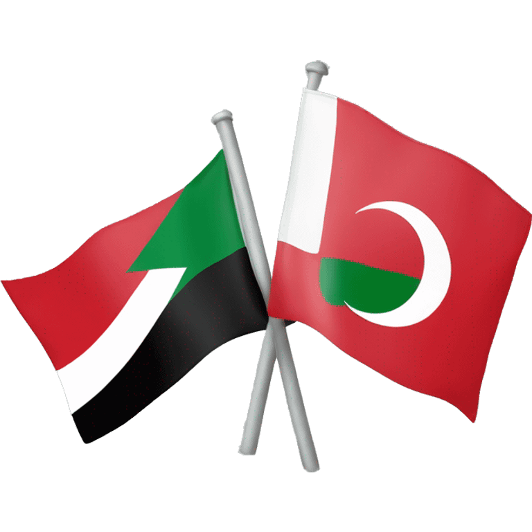 Turkiye flag and Palestine flag emoji