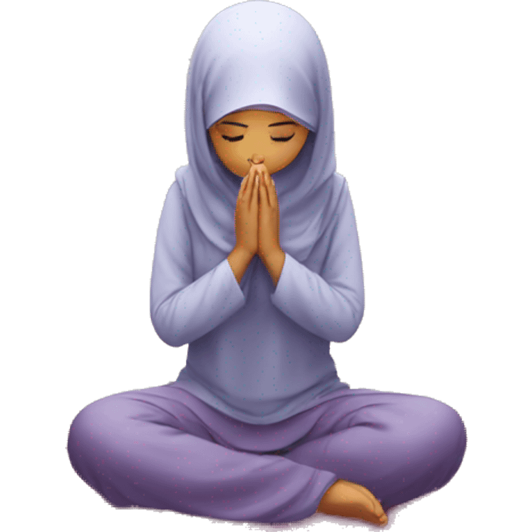 Muslim girl praying namaz emoji