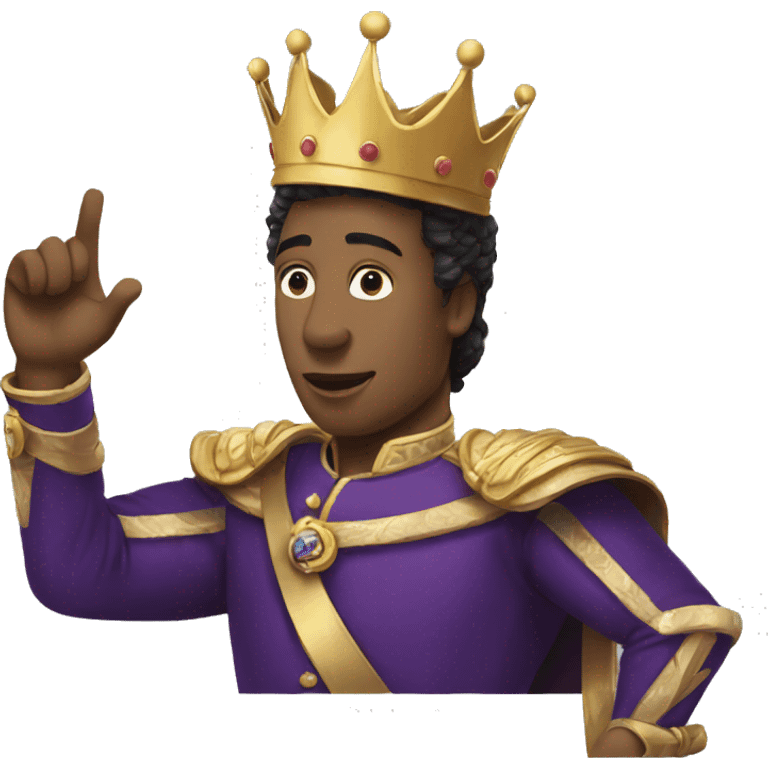 King Baldwin with his hand up emoji