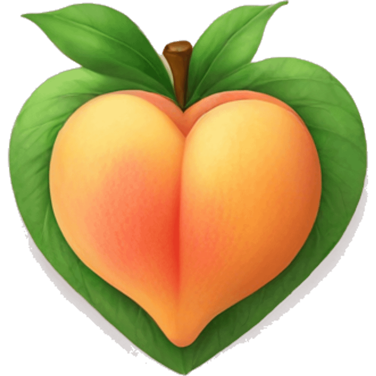 heart shape peach emoji