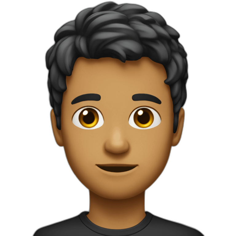 garçon noir sur le dos de johny allumât emoji