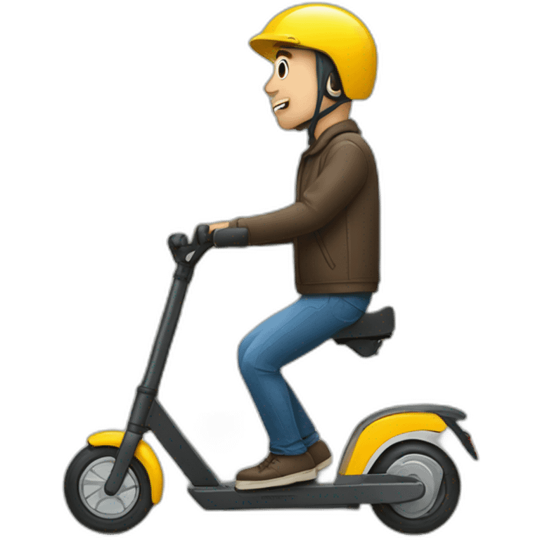 Homme qui tombe d'une trottinette électrique  emoji