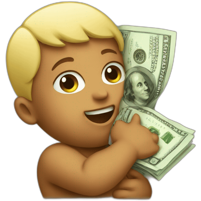 money holding baby emoji