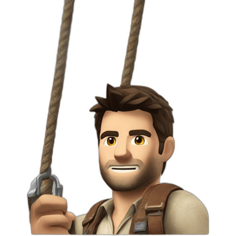 Nathan Drake sur une corde emoji