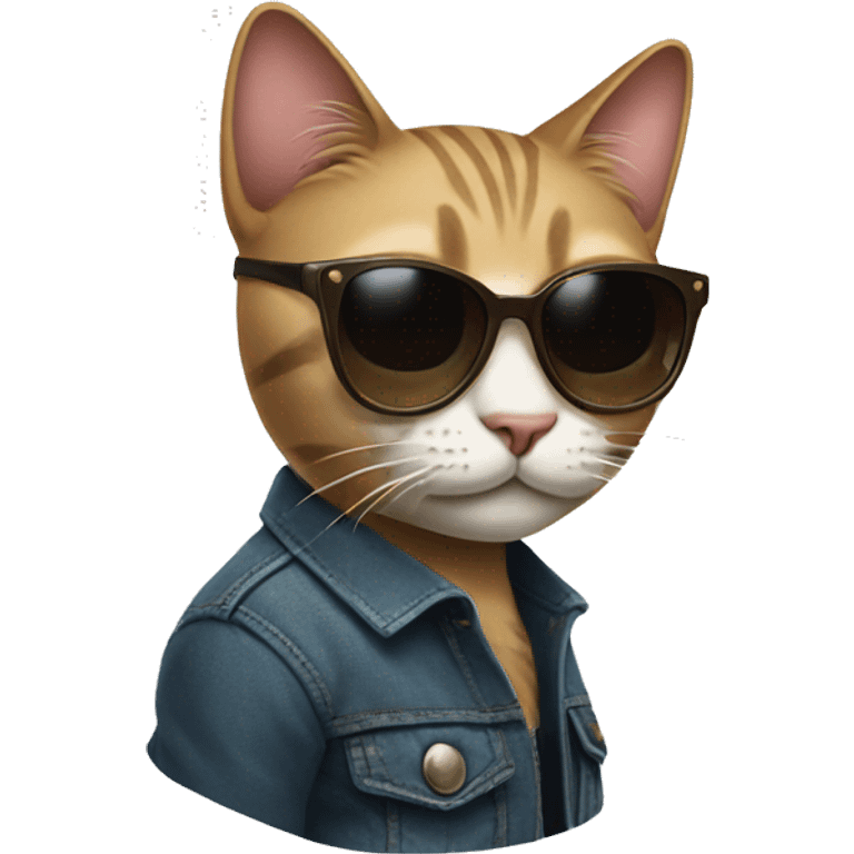 Cat with sunglasses emoji