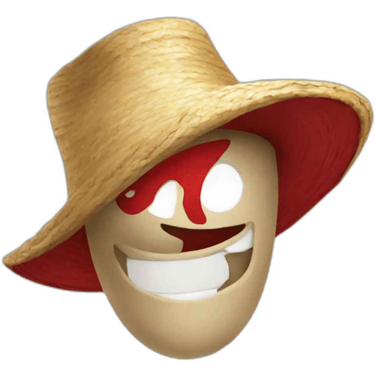 Strawhat with red emoji