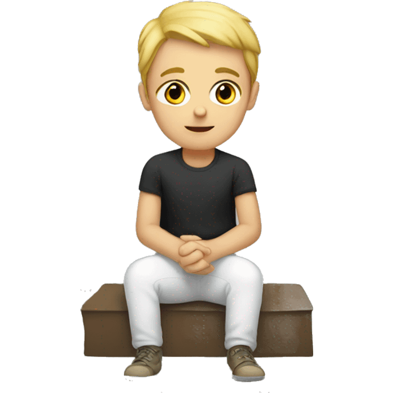 white person sitting on the floor emoji