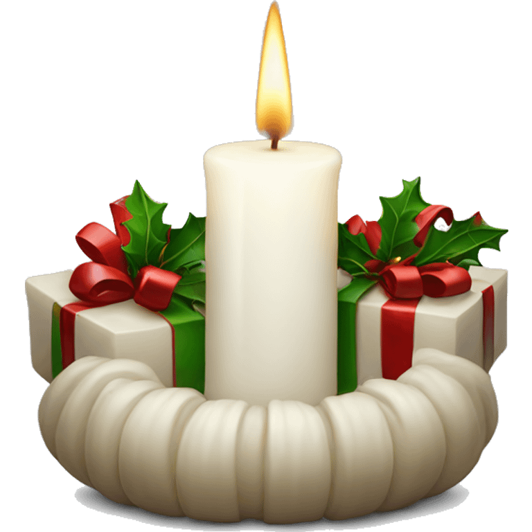 White candle christmas emoji