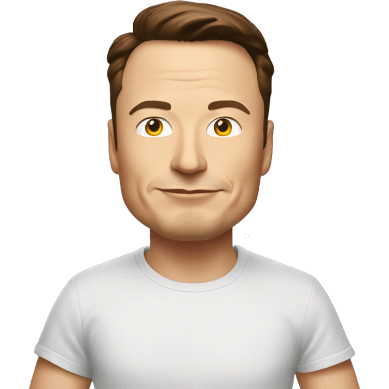 Elon musk with a t shirt emoji