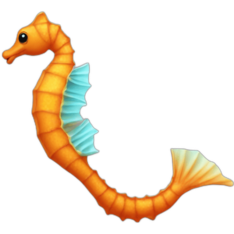 orange seahorse emoji